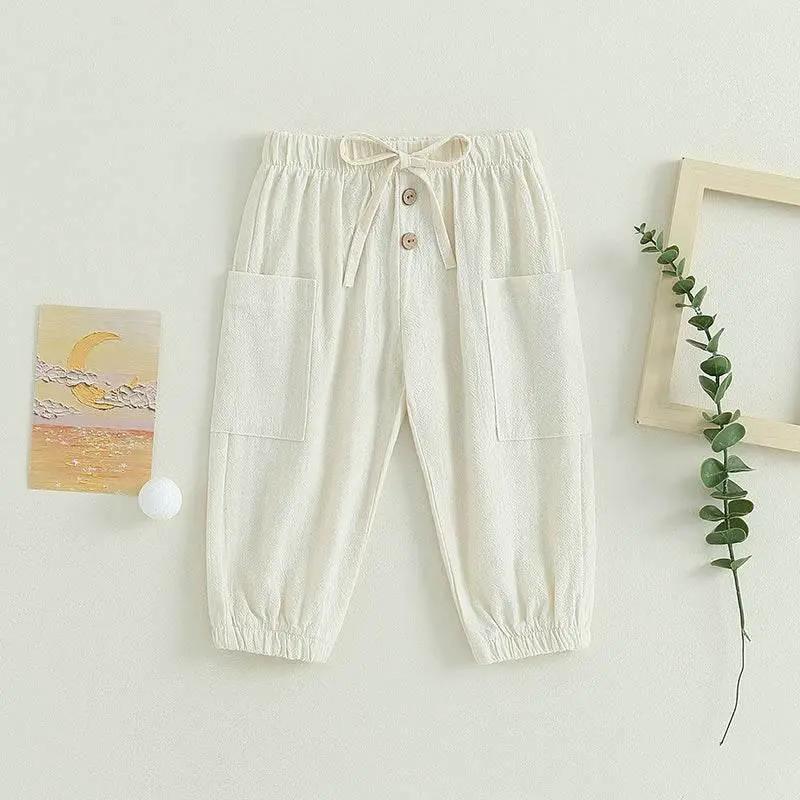  Cotton Linen Casual Baby Pants for Toddler Boys Girls -  ToylandEU™