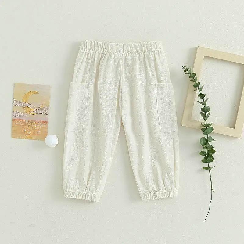  Cotton Linen Casual Baby Pants for Toddler Boys Girls -  ToylandEU™