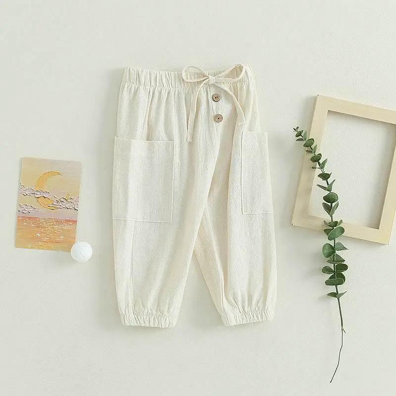  Cotton Linen Casual Baby Pants for Toddler Boys Girls -  ToylandEU™