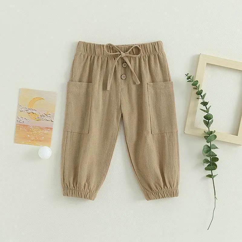  Cotton Linen Casual Baby Pants for Toddler Boys Girls -  ToylandEU™