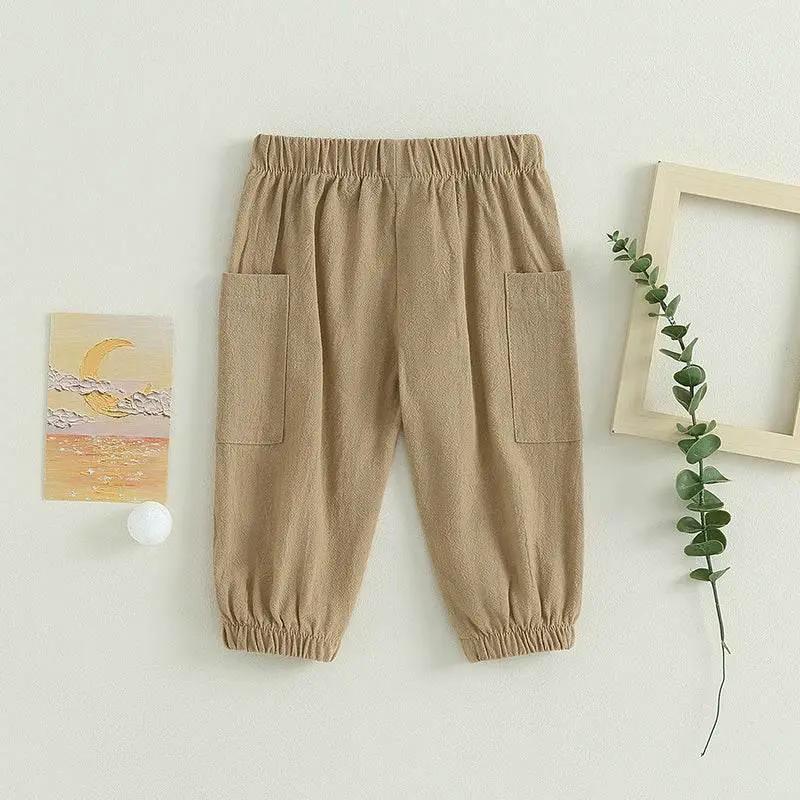  Cotton Linen Casual Baby Pants for Toddler Boys Girls -  ToylandEU™
