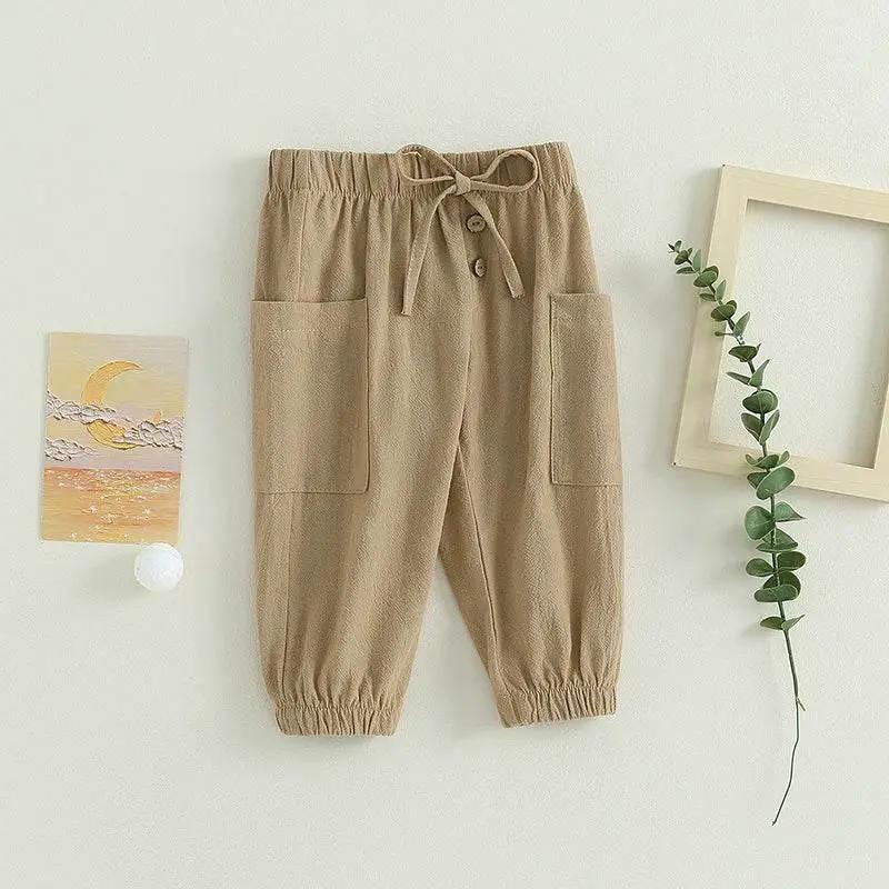  Cotton Linen Casual Baby Pants for Toddler Boys Girls -  ToylandEU™
