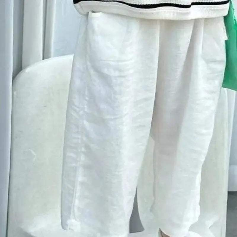  Cotton Linen Cropped Baby Pants Unisex Elastic Waist Comfort -  ToylandEU™