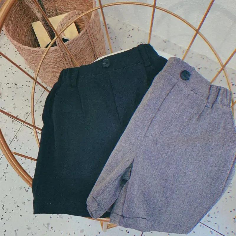  Cotton Linen Kids Shorts Elastic Waist All Day Comfort -  ToylandEU™