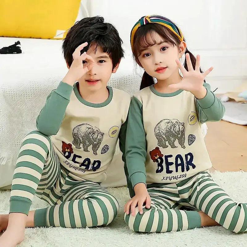  Cotton Pajamas Sets For Kids Unisex Cozy Winter -  ToylandEU™