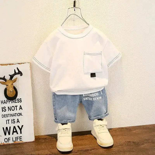  Cotton Poly Kids 2pc Set 1-3Y Short Sleeve Top Pants -  ToylandEU™