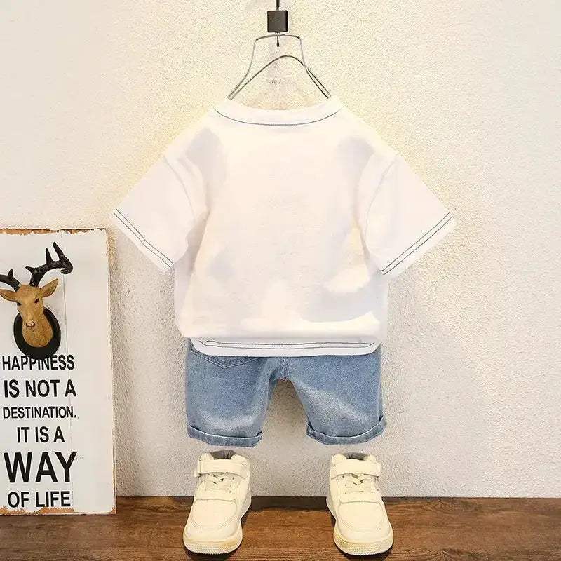  Cotton Poly Kids 2pc Set 1-3Y Short Sleeve Top Pants -  ToylandEU™