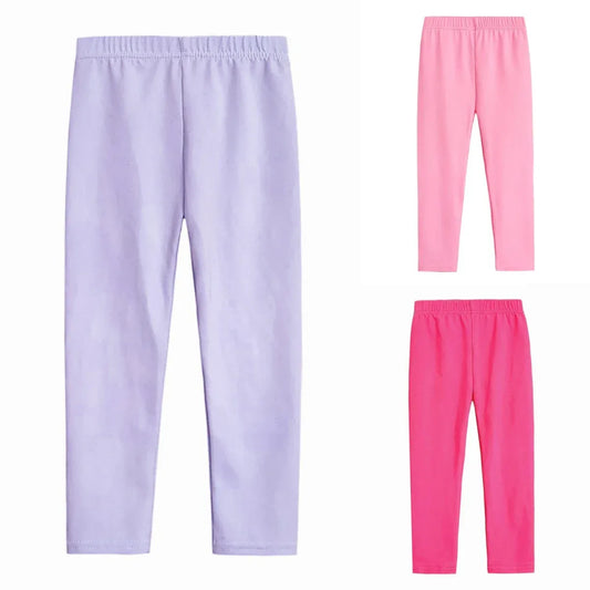 Cotton Soft Baby Girls Leggings Elastic Waist Comfort - ToylandEU