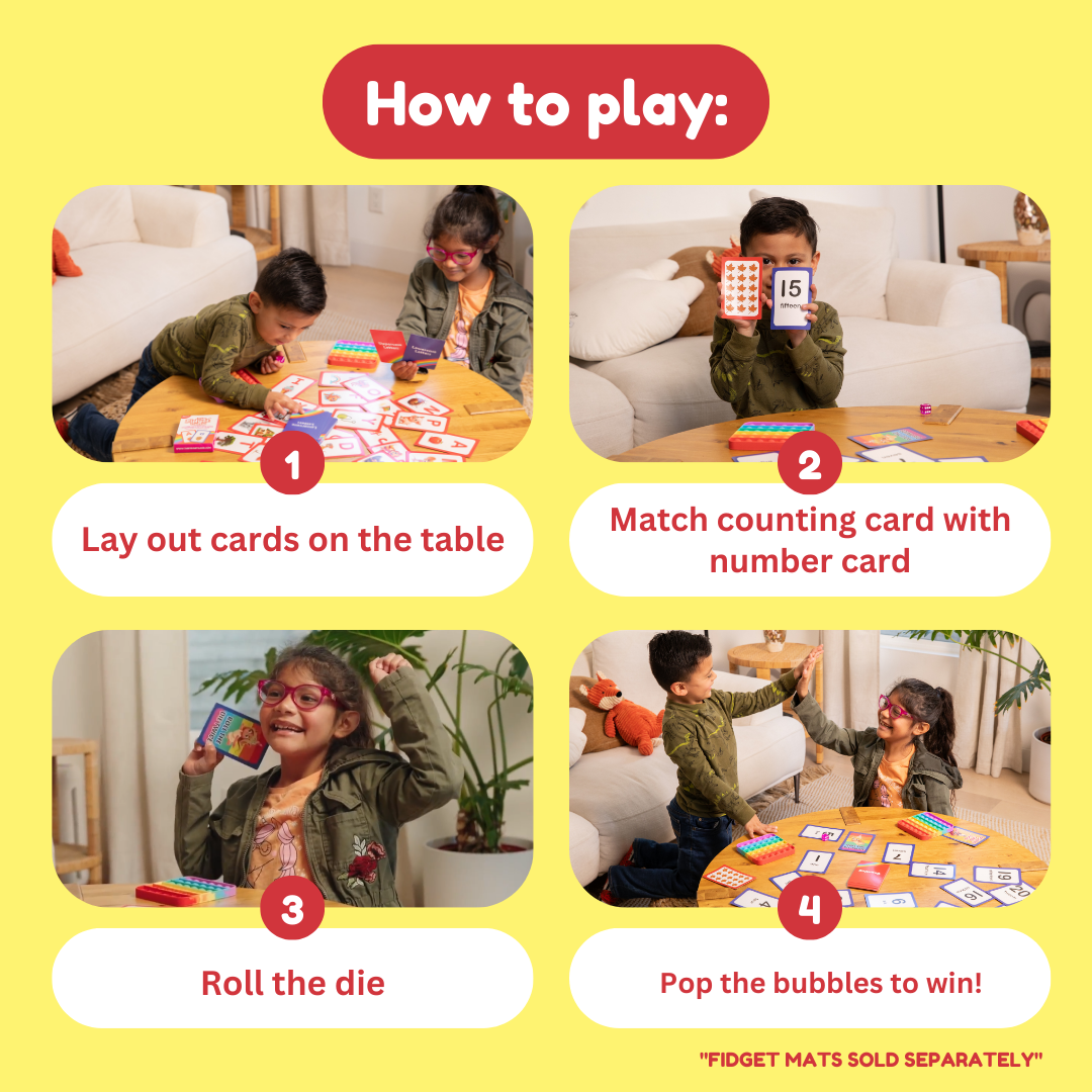 Counting Flash Cards | 50 Tear-Resistant Cards | Toylandeu™