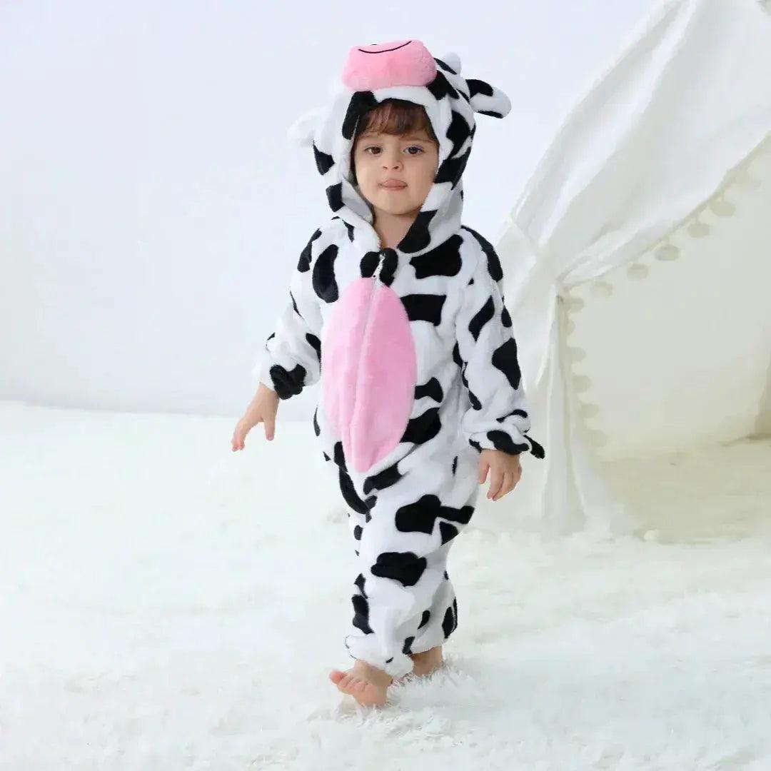  Cow Kigurumi Baby Romper Hooded Zipper Unisex Soft Knit -  ToylandEU™