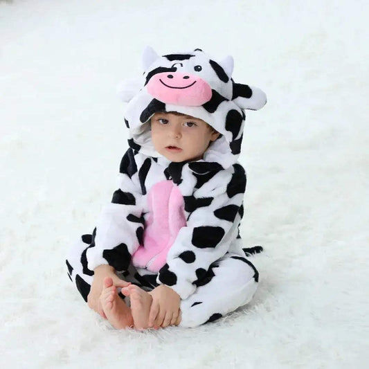  Cow Kigurumi Baby Romper Hooded Zipper Unisex Soft Knit -  ToylandEU™