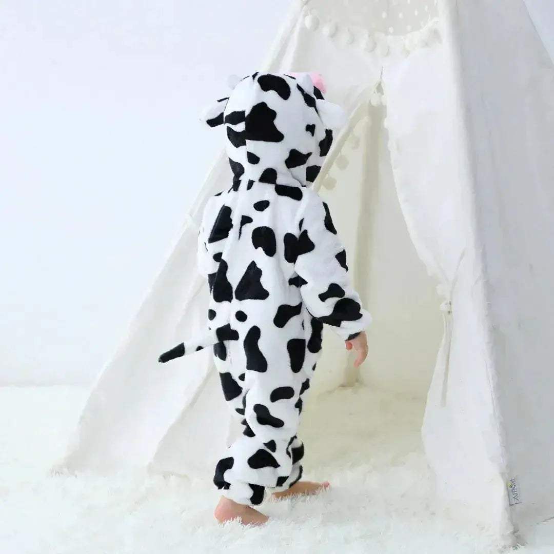  Cow Kigurumi Baby Romper Hooded Zipper Unisex Soft Knit -  ToylandEU™