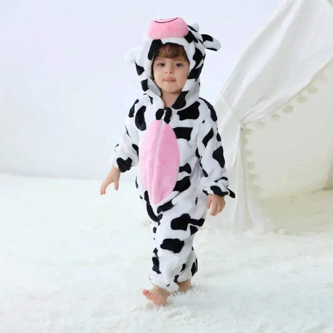  Cow Kigurumi Baby Romper Hooded Zipper Unisex Soft Knit -  ToylandEU™