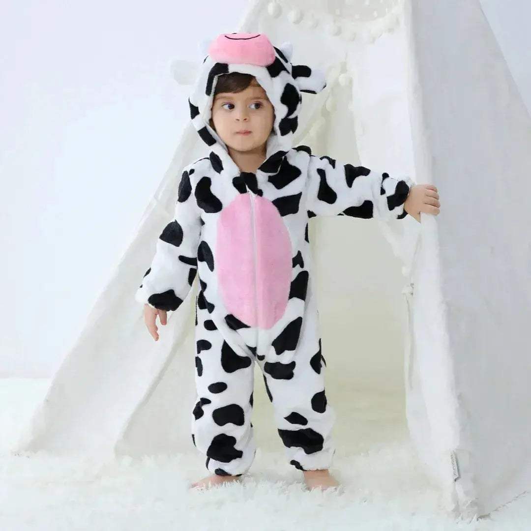  Cow Kigurumi Baby Romper Hooded Zipper Unisex Soft Knit -  ToylandEU™