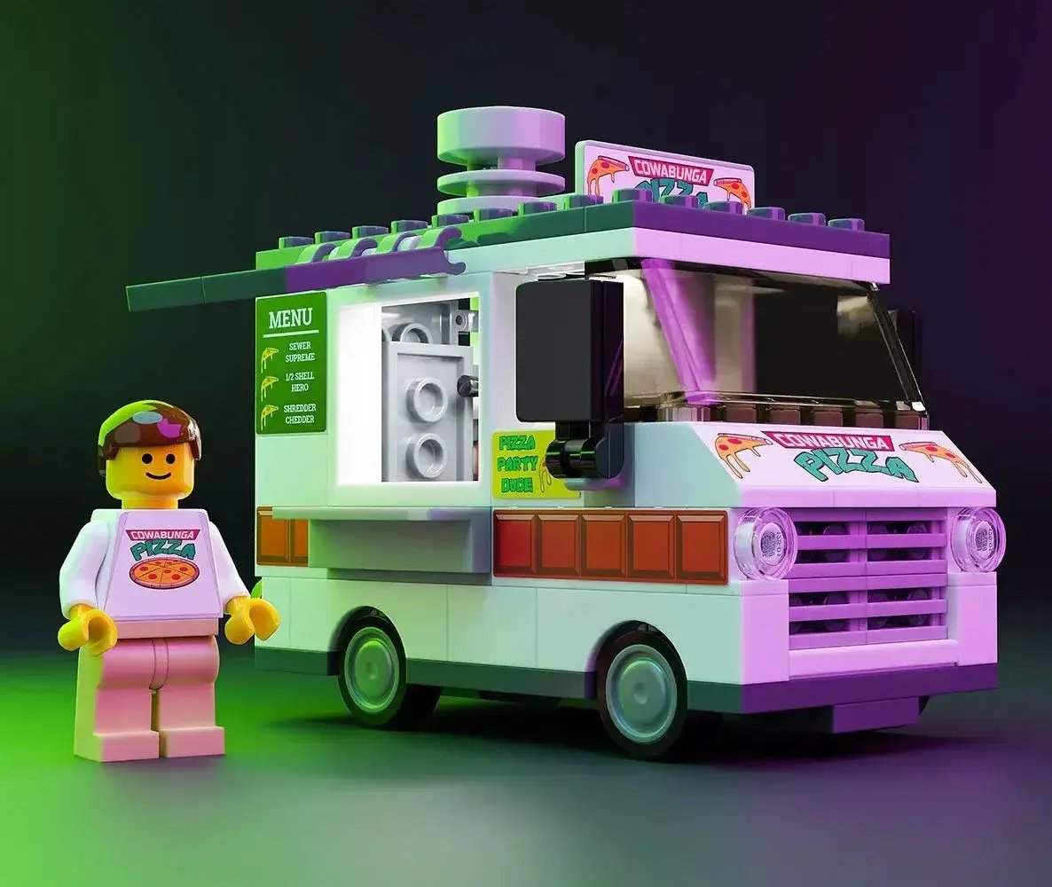  Cowabunga Pizza Food Truck For Minifigs Playset -  ToylandEU™