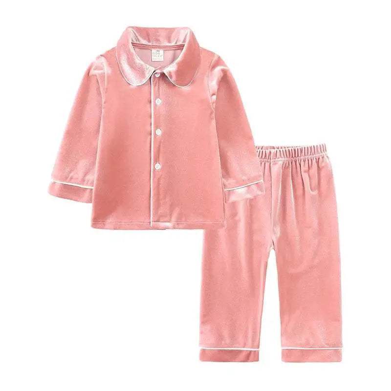  Cozy 7-13 Kids Pajama Set Velvet Xmas Print Toyland EU -  ToylandEU™