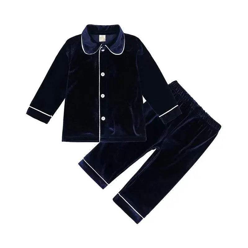  Cozy 7-13 Kids Pajama Set Velvet Xmas Print Toyland EU -  ToylandEU™