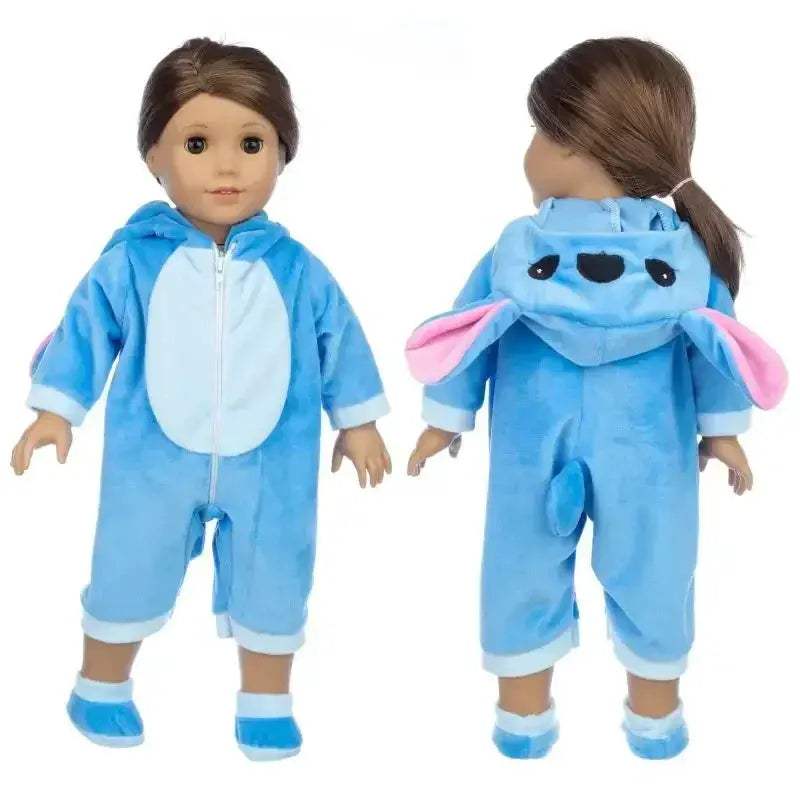 Cozy Animal Pajamas For 18 Inch American Girl Doll - ToylandEU