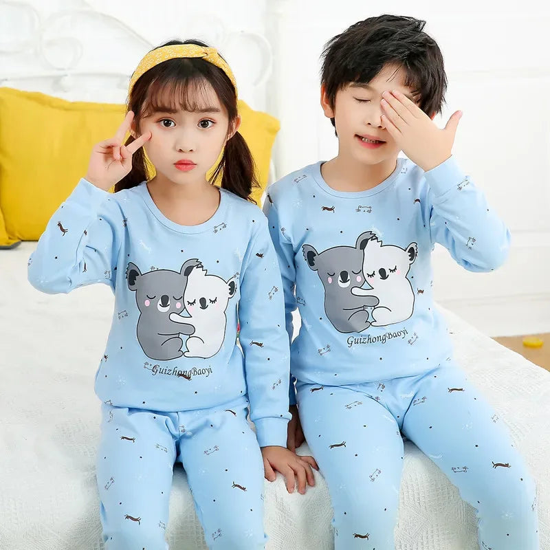 Cozy Autumn Winter Cotton Pajamas Sets For Kids Homewear - ToylandEU
