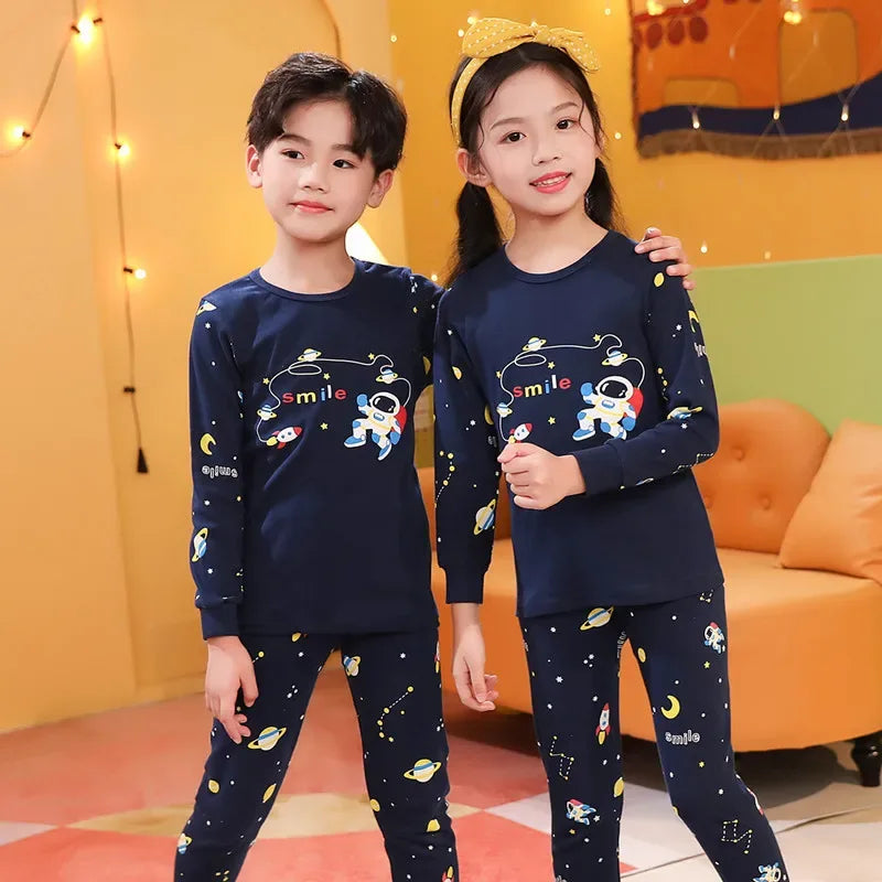 Cozy Autumn Winter Cotton Pajamas Sets For Kids Homewear - ToylandEU