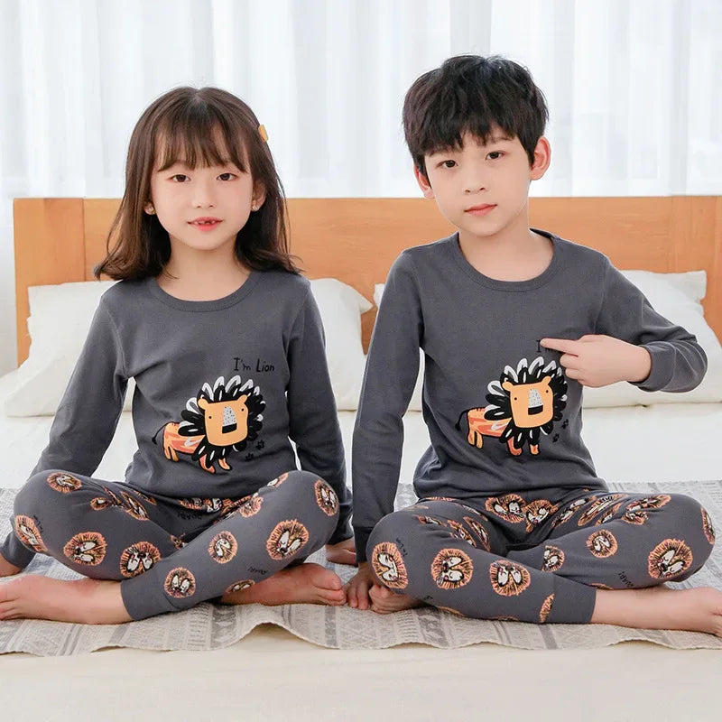 Cozy Autumn Winter Cotton Pajamas Sets For Kids Homewear - ToylandEU