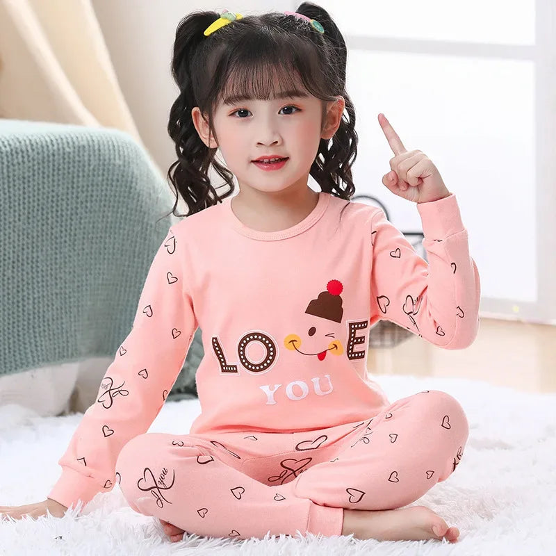 Cozy Autumn Winter Cotton Pajamas Sets For Kids Homewear - ToylandEU