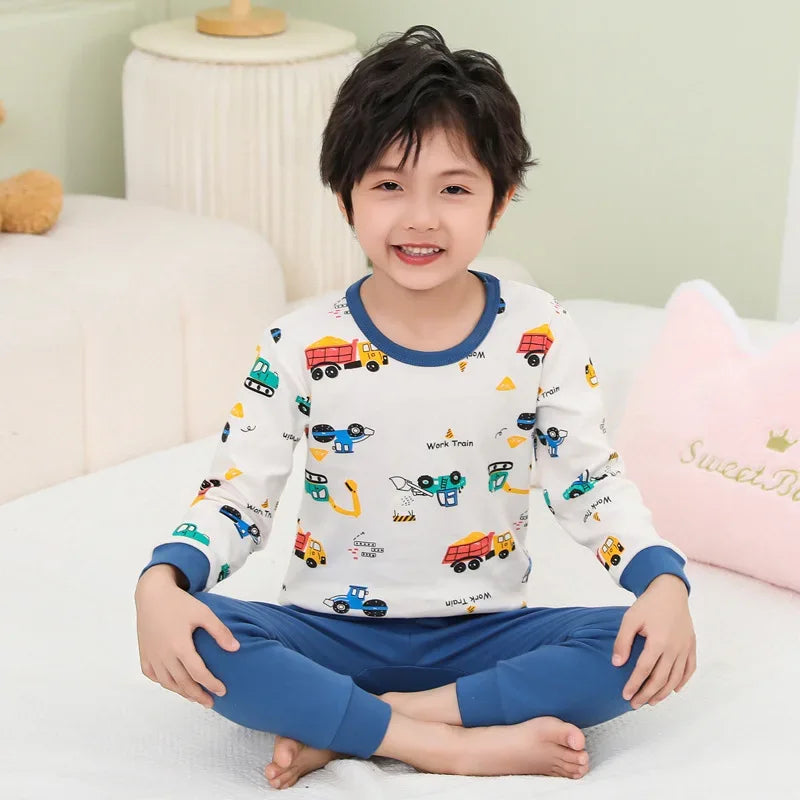 Cozy Autumn Winter Cotton Pajamas Sets For Kids Homewear - ToylandEU