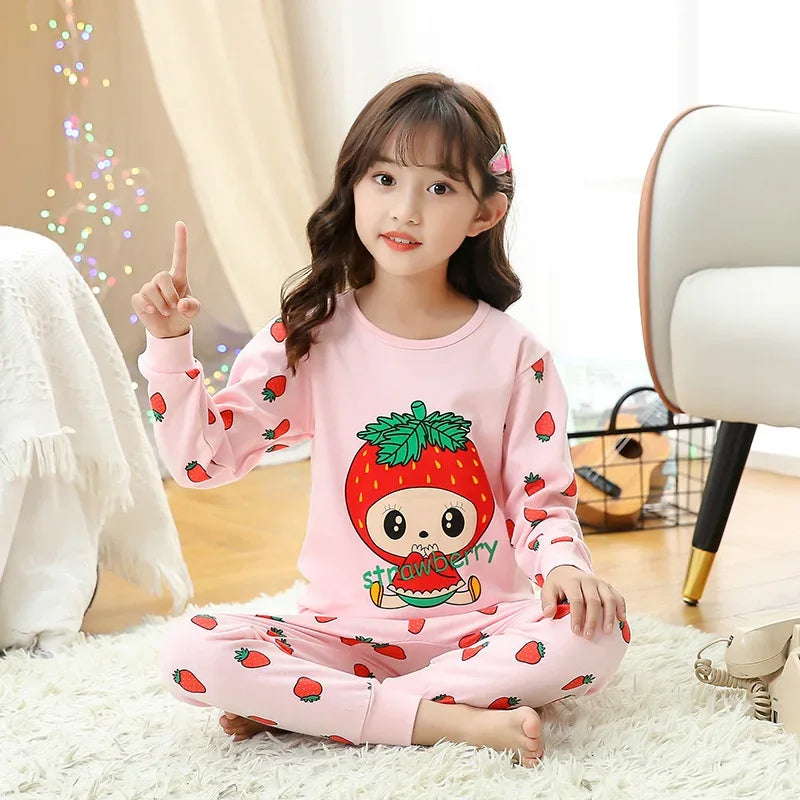 Cozy Autumn Winter Cotton Pajamas Sets For Kids Homewear - ToylandEU