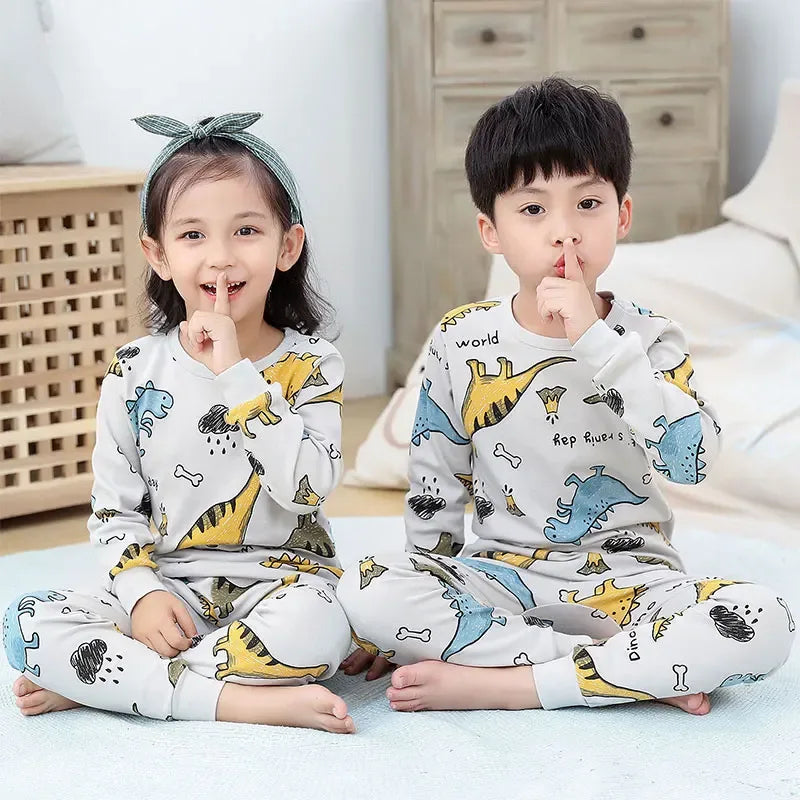 Cozy Autumn Winter Cotton Pajamas Sets For Kids Homewear - ToylandEU