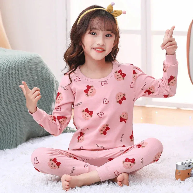 Cozy Autumn Winter Cotton Pajamas Sets For Kids Homewear - ToylandEU