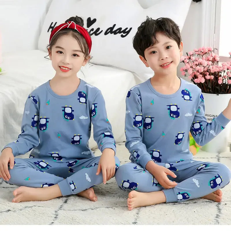 Cozy Autumn Winter Cotton Pajamas Sets For Kids Homewear - ToylandEU