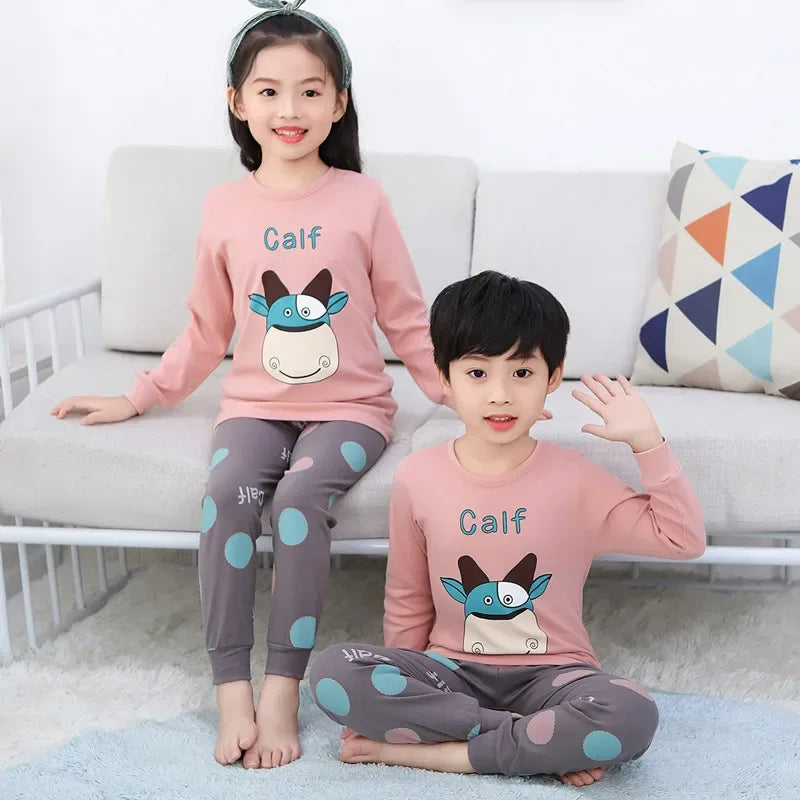 Cozy Autumn Winter Cotton Pajamas Sets For Kids Homewear - ToylandEU