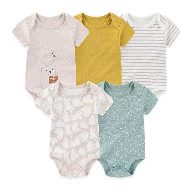  Cozy Baby Bodysuits Five Pack Cartoon Print Toyland EU -  ToylandEU™