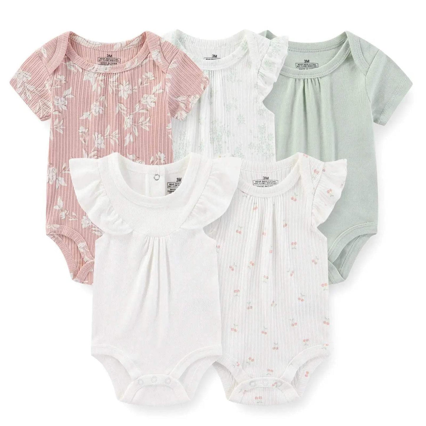  Cozy Baby Bodysuits Five Pack Cartoon Print Toyland EU -  ToylandEU™