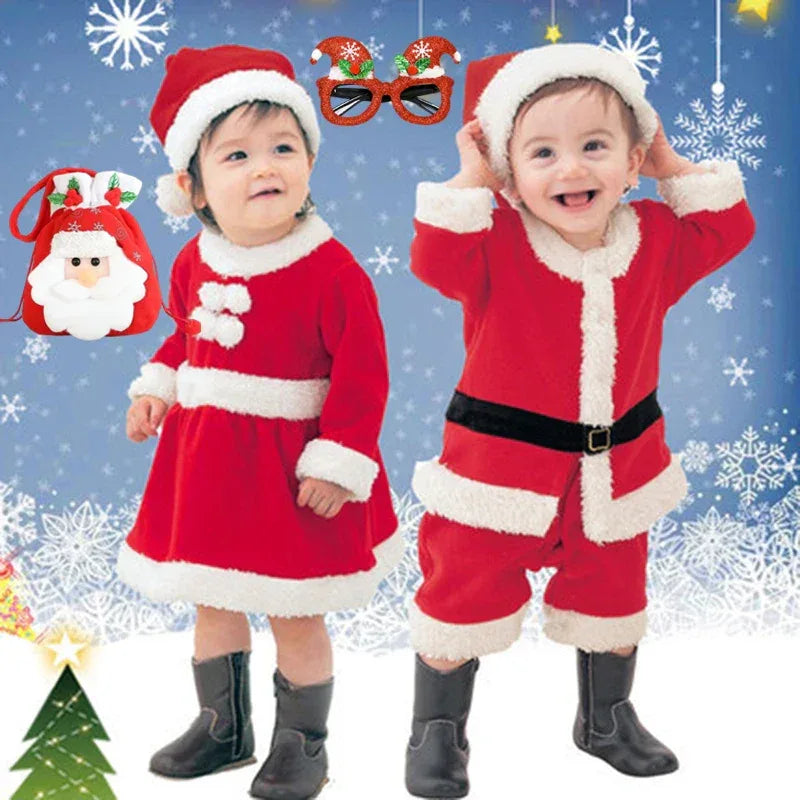 Cozy Baby Costume Romper Hooded Santa Claus Unisex For Christmas Festivities - ToylandEU