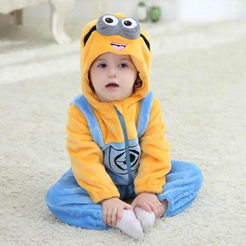 Cozy Baby Kigurumi Romper Minions Unisex Newborn Pajama - ToylandEU