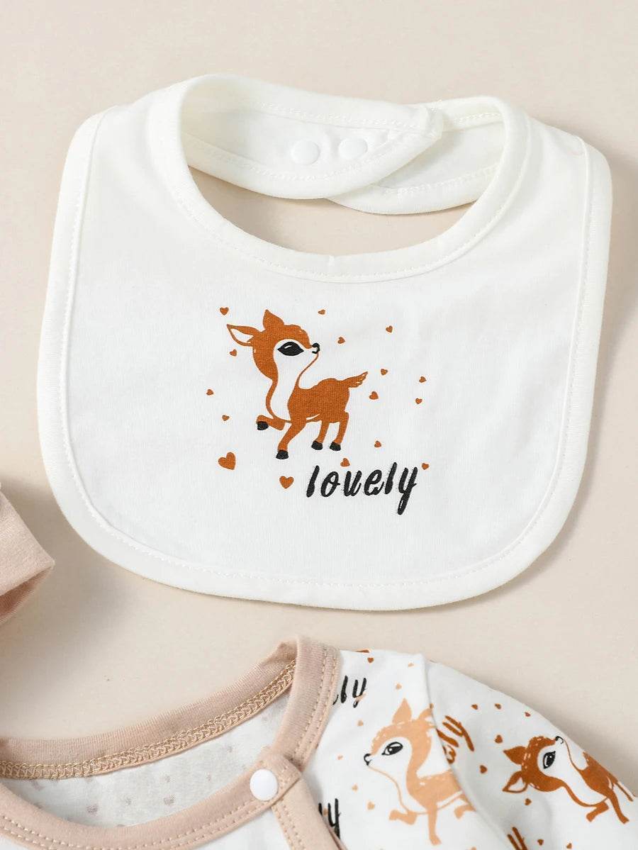 Cozy Baby Romper Set Animal Print With Button Closure For Infants 0 To 12 Months - ToylandEU