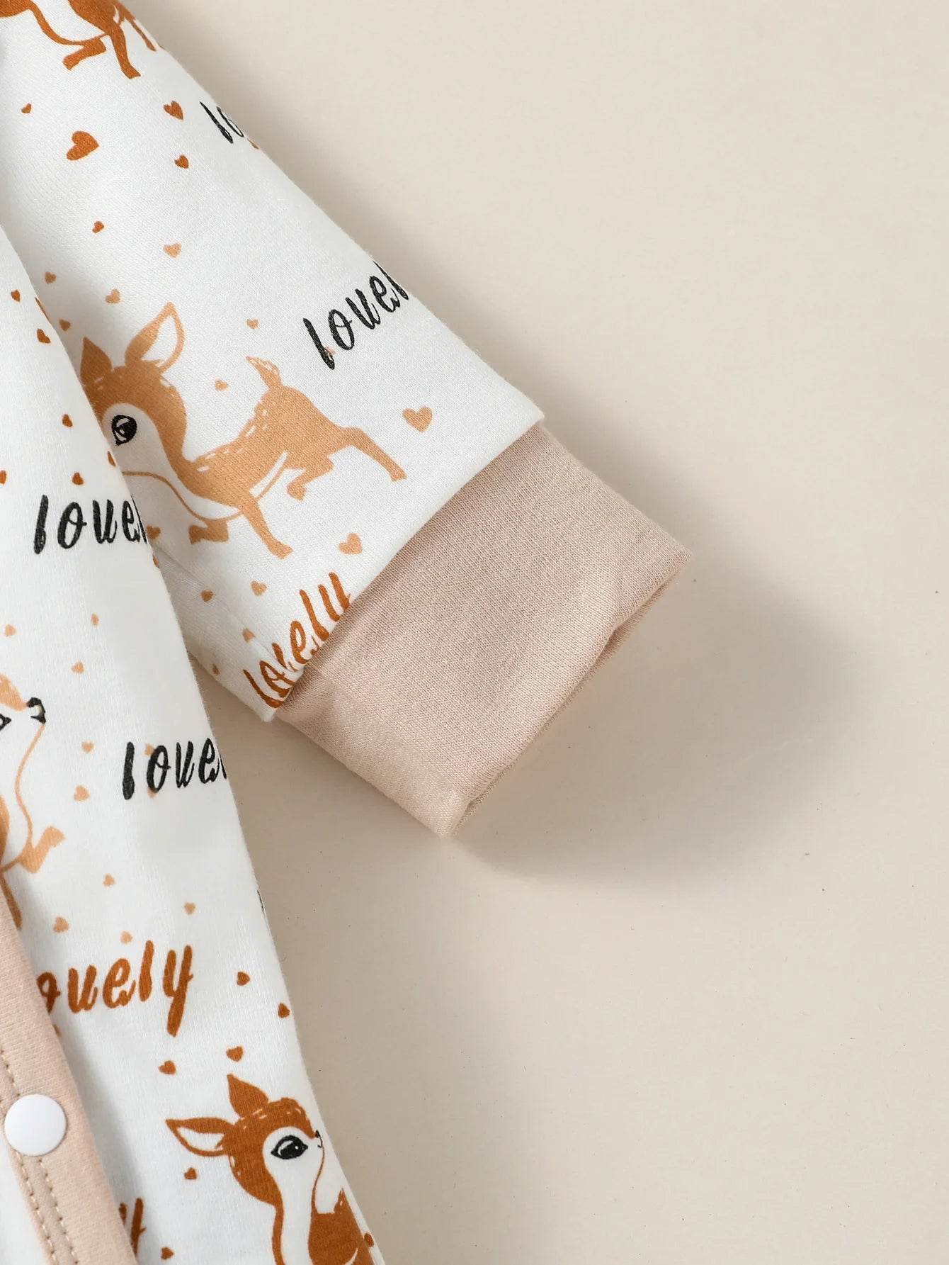 Cozy Baby Romper Set Animal Print With Button Closure For Infants 0 To 12 Months - ToylandEU