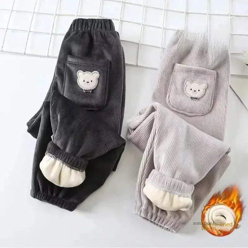  Cozy Bear Print Kids Pants Elastic Waist Toyland EU -  ToylandEU™