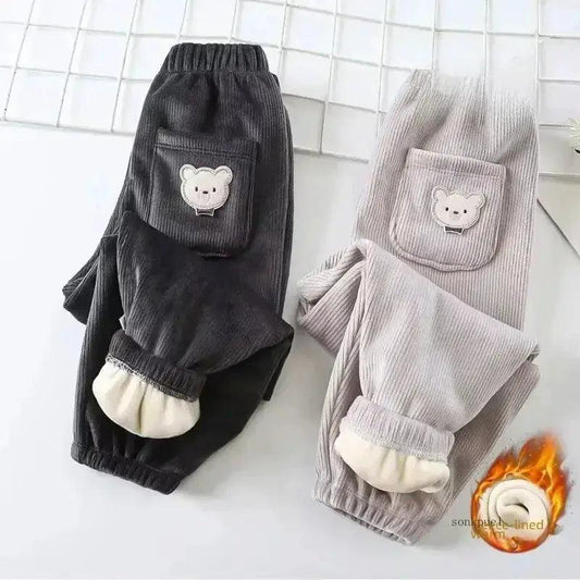  Cozy Bear Print Kids Pants Elastic Waist Toyland EU -  ToylandEU™