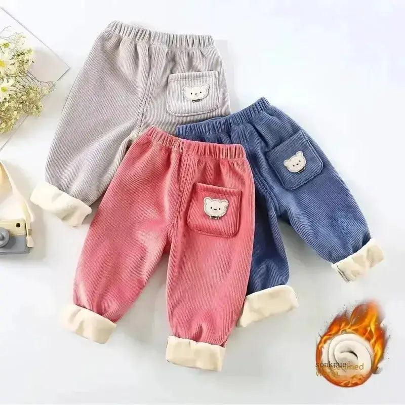  Cozy Bear Print Kids Pants Elastic Waist Toyland EU -  ToylandEU™