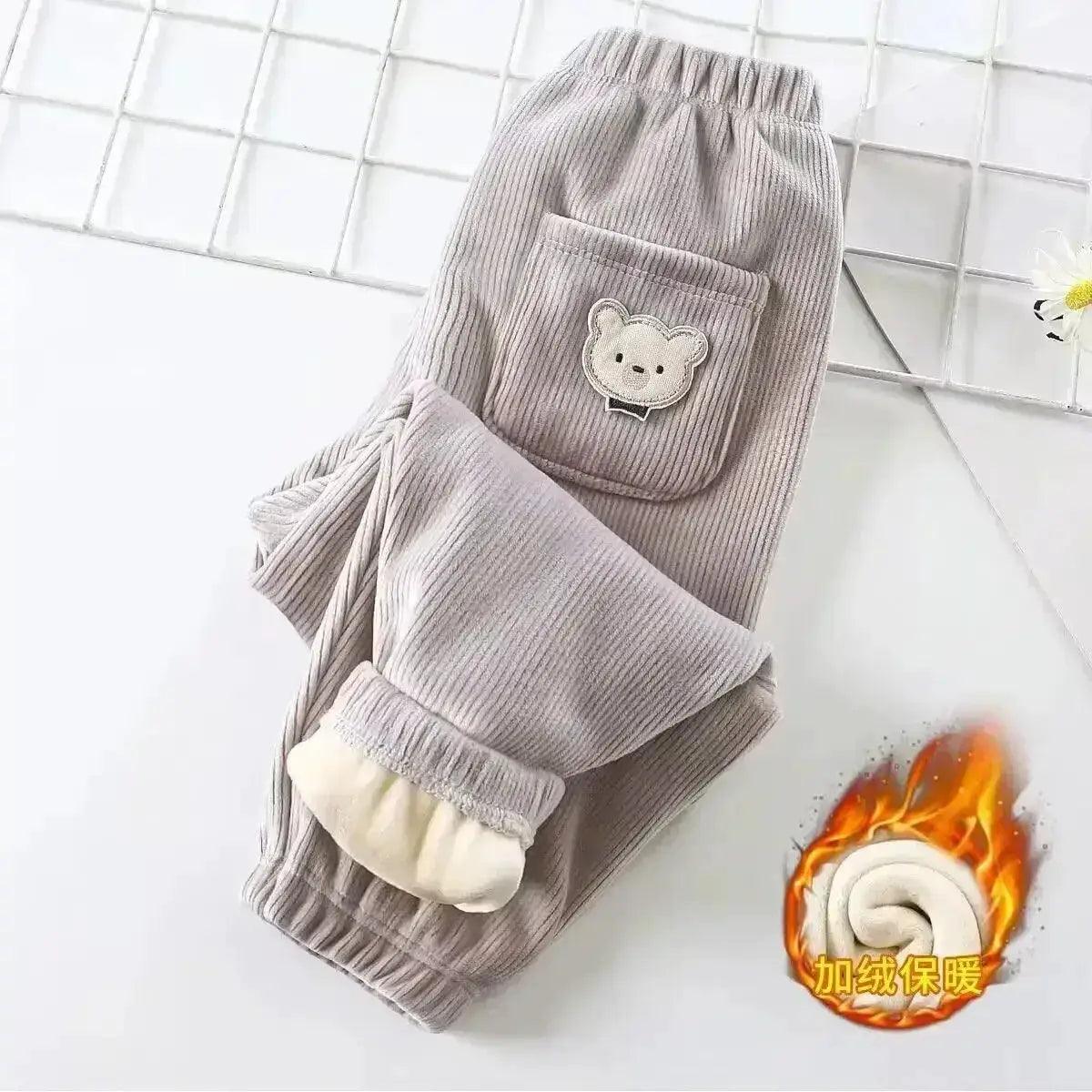 Cozy Bear Print Kids Pants Elastic Waist Toyland EU -  ToylandEU™