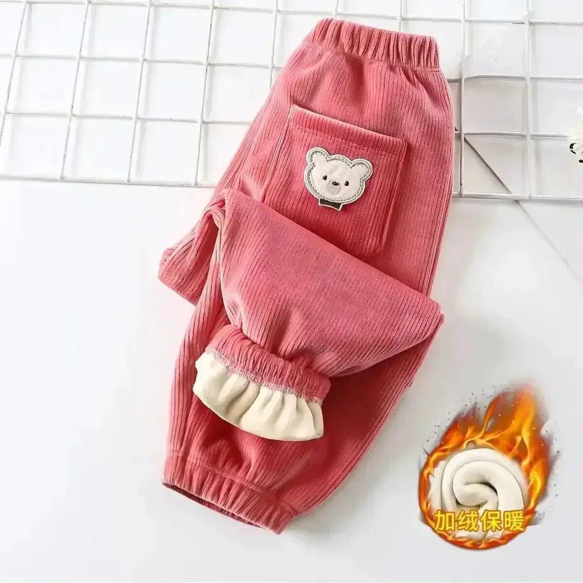  Cozy Bear Print Kids Pants Elastic Waist Toyland EU -  ToylandEU™