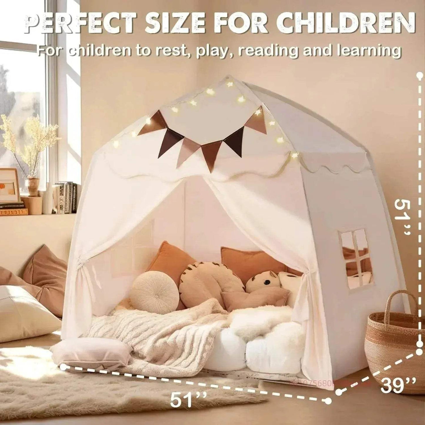 Cozy Bed Tent Kids Play Tent Foldable Window For Children - ToylandEU
