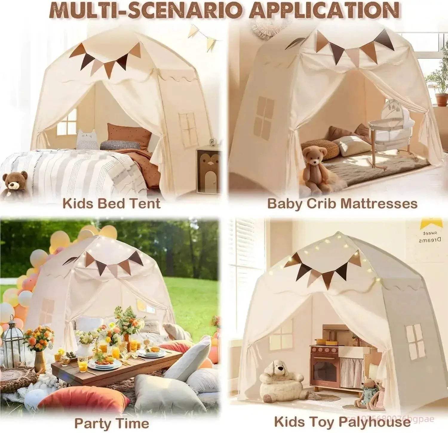 Cozy Bed Tent Kids Play Tent Foldable Window For Children - ToylandEU