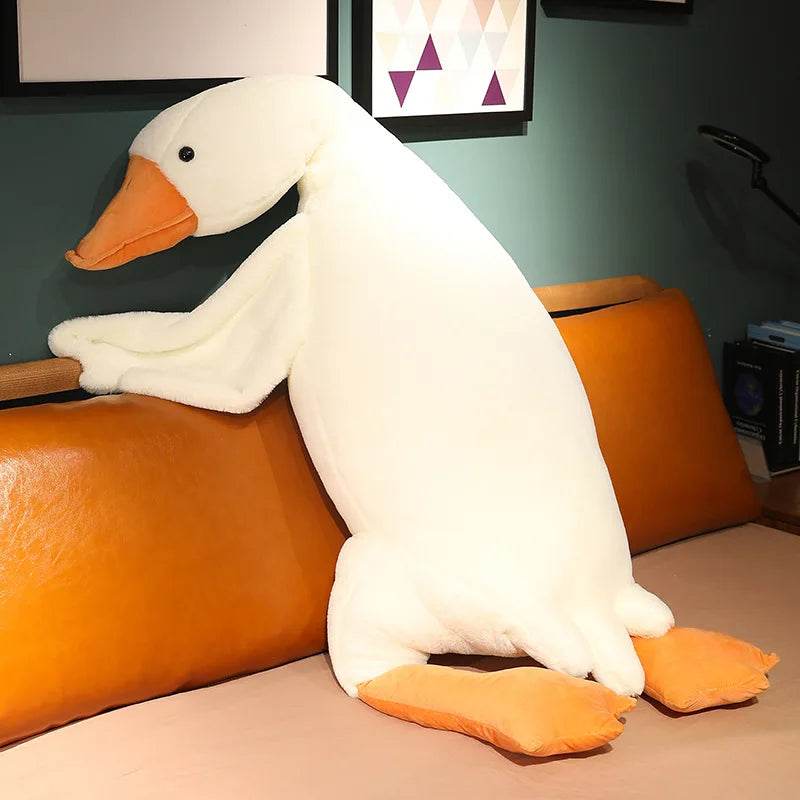 Cozy Big White Goose Plush Pillow - Perfect Comfort Toy for All Ages - ToylandEU