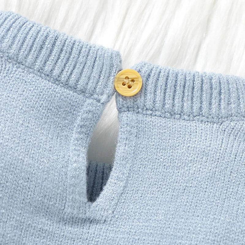 Cozy Blue Rompers And Hats Set Cartoon Pattern For Infants Zero To Eighteen Months - ToylandEU