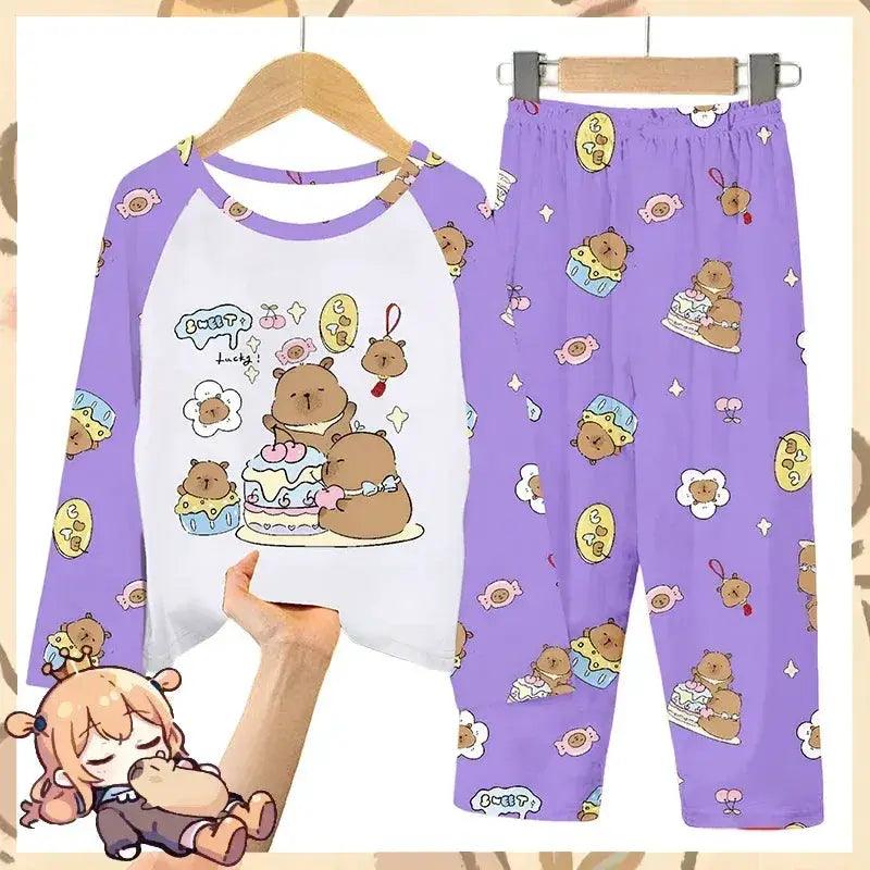  Cozy Capybara Printed Kids Pajama Set Toyland EU -  ToylandEU™