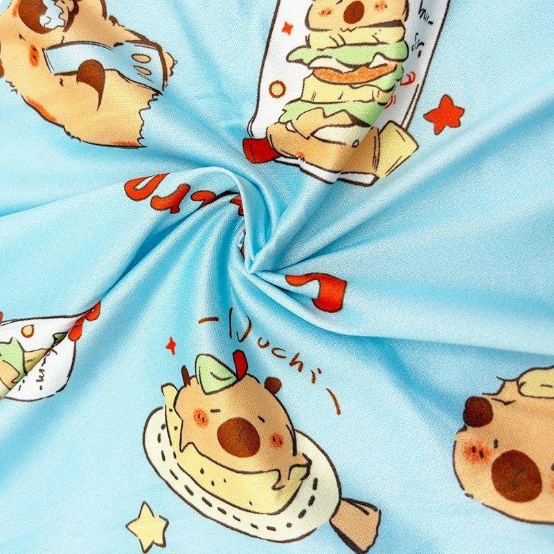 Cozy Capybara Printed Kids Pajama Set With Soft Long Sleeve Top And Pants - ToylandEU