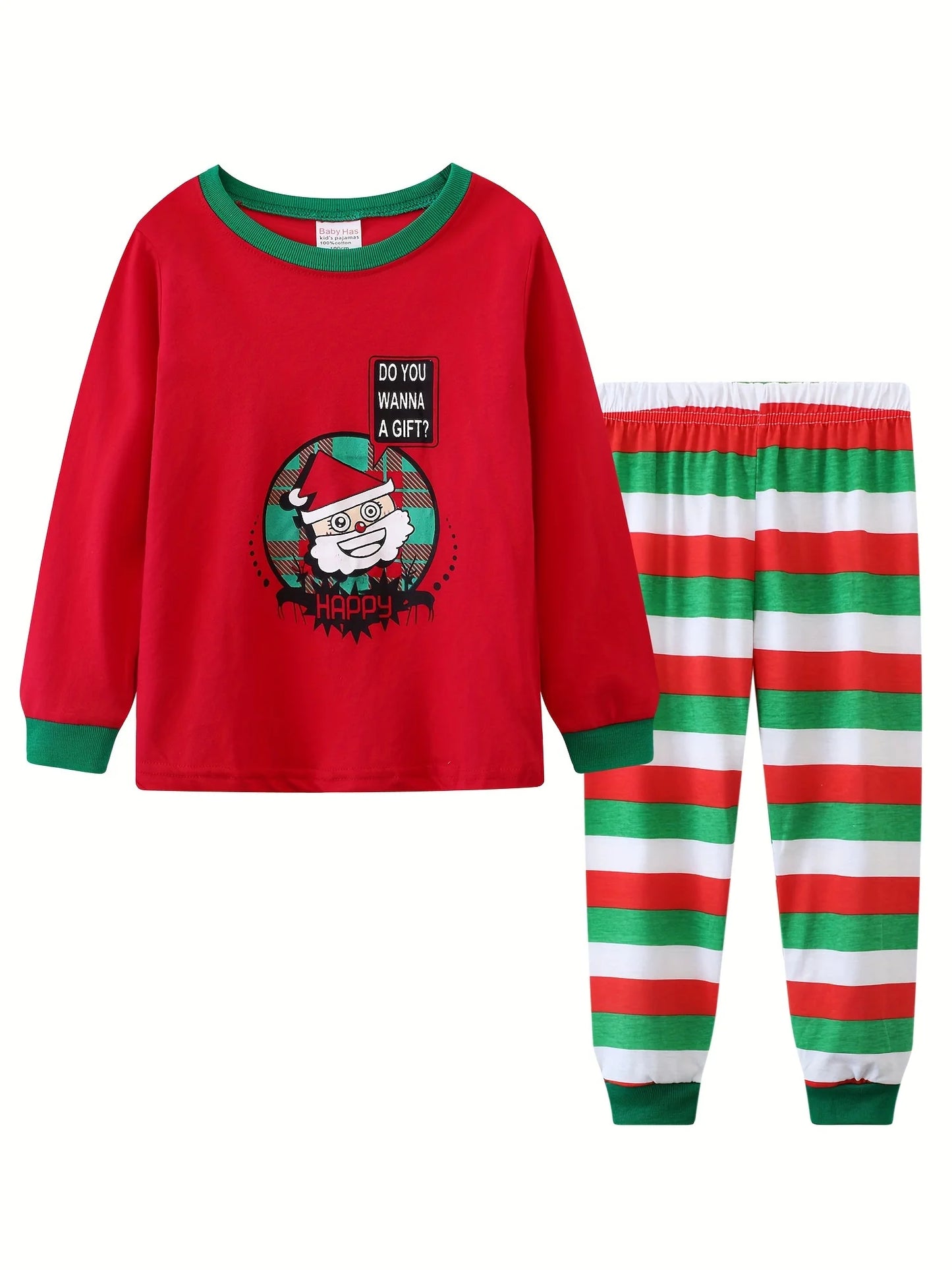 Cozy Cartoon Christmas Pajamas Set For Kids Boys 2 Piece Long Sleeve Round Neck Autumn Winter Sleepwear - ToylandEU